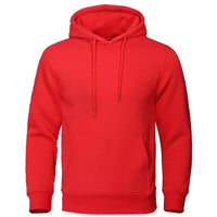 Solid Color Pullover Sweatshirt Spring Fashion Fleece Unisex Hoodie
