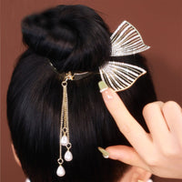 Copper Alloy Zircon Hair Ornaments Elegant Sweet Temperament Fish Tail Twist Clip
