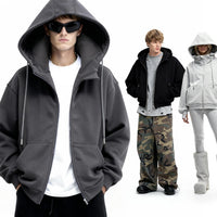Travel Airbag Hoodie In Solid Color With A Hood