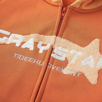 Splicing Contrast Color Hooded Brushed Hoody