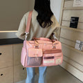 Fashion Color Contrast Multi-pocket Portable Travel Bag