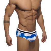 Men's Casual Low Waist Printed Swim Shorts