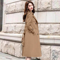 Silky Draping Effect Women's Clothing Overknee Coat