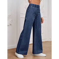 New High-waisted Wide-leg Loose-fit Retro Draping Straight-leg Long Pants