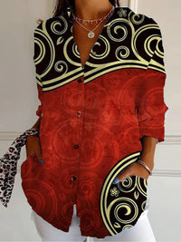 Womens Sophisticated Elegant Versatile Long-sleeve Blouse