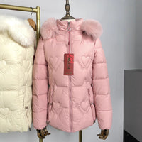 Fur Collar Fashionable Warm Jacket Women