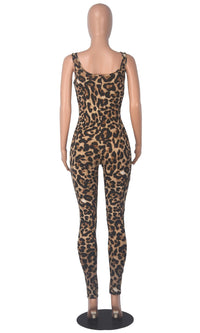 Big U-neck Printed Jumpsuit Fashion Women's Wear