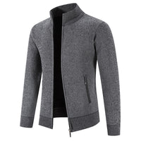 Velvet Sweater Zipper Cardigan Slim Jacket Coat