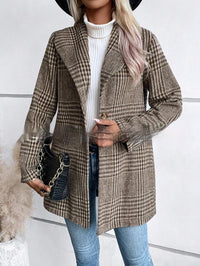 Women's Fashion Personality Woolen Plaid Coat