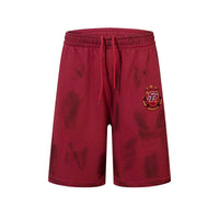 Badge Embroidered Waste Soil Style Casual Shorts