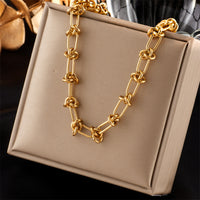 Hip-Hop Punk Thorn-Style Titanium Steel Bracelet And Necklace Set