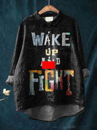 Loose Print Crew Neck Casual Plus Size Women's T-shirt