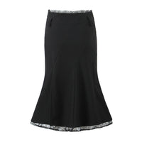 Lace Stitching Fishtail Elegant Slimming Sheath Skirt