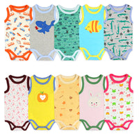 Cute And Simple Newborn Vest One-piece Romper