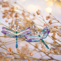 Dragonfly Hook Earrings Fresh And Cute Dragonfly Enamel Dripping-Oil Earrings