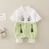 Newborn Boys And Girls Baby Spring And Autumn Long Sleeve Jumpsuit