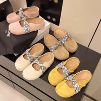 Casual Flat Slip-on Closed-toe Mule Sandals