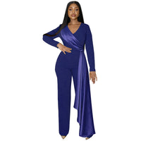 Spring And Autumn Slim Fit Women's Straight Jumpsuit