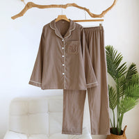 Womens Long-sleeve Long-pants Loungewear Set Suitable For Wearing Outside