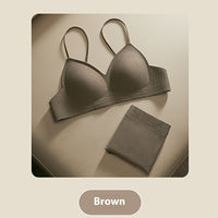 Summer Thin French Triangle Cup Underwear Women's Small Chest Push Up And Anti-sagging Comfortable Breathable U-shaped Backless Bra