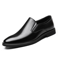 Men's Business Tods Casual Shoes Breathable Low Top Spring And Autumn Black Slip-on Lazy Shoes