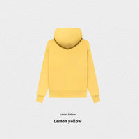 Autumn Winter Fleece-Lined Solid-Color Hoodie