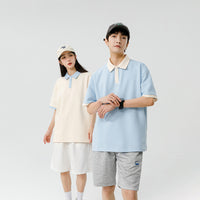Men's Lapel Hong Kong Style Casual Short Sleeve