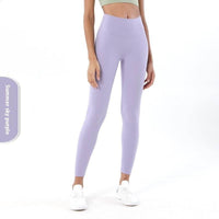 Yoga Women's No Embarrassment Line Skin-friendly Nude Feel Fitness Pocket High Top Sports Leggings