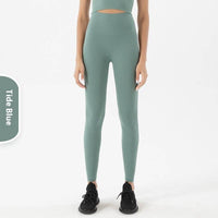 Yoga Women's No Embarrassment Line Skin-friendly Nude Feel Fitness Pocket High Top Sports Leggings