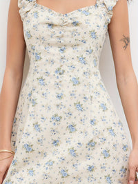 Women's Slim-fit Floral Slip Dress Sleeveless