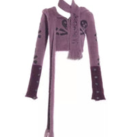 New Women's Skull Imitated Mink Wool Coat