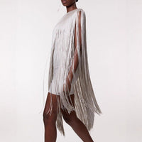 Sleek And Playful Tassel Skirt Party Dress