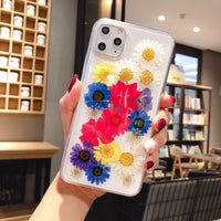 Epoxy Glitter Real Flower Protective Cover