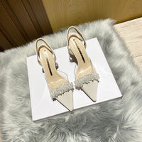 Summer New Dignified Rhinestone Pointed-toe Stiletto Shoes Fairy