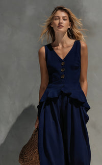Sweatshirt-style Casual Sleeveless Top And Wide-leg Pants Two-piece Set