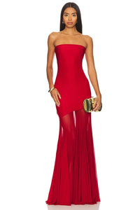 Womens Strapless Dress Figure-hugging And Sexy Made Of Mesh Fabric
