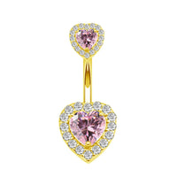 Personalized Zircon Butterfly Round Belly Button Ring