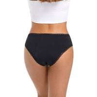 Thin Women's Physiological Underwear Lace Mid Waist Briefs