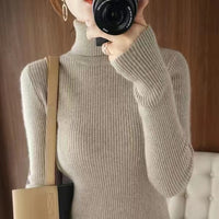 Autumn And Winter Women's Slim-fit Pullover Knit Sweater For Layering