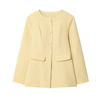 Women's Breasted Round Neck Suit Jacket