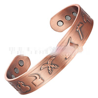 Amazon Cross-Border Retro Magnetic Unisex Solid Copper Energy Bracelet