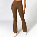High-waist Quick-drying Fitness Sports Wide Legs Bootcut Trousers