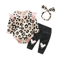 Casual Cute Cartoon Long Sleeve Printed Girl Suit