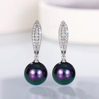 Magical Black Fashion Design Earrings With Zircon