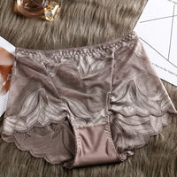 High Waist Lace Women's Panties French Transparent Comfortable Hip Lift Seamless Briefs