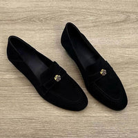 Retro French Camellia Loafers For Women