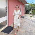 Lace Hollow-out Tassel Dress