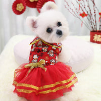 New Year's Dress Pet Sweater Thin Fleece