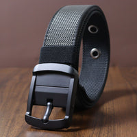 New Mens Rotating Nylon Belt With A Double-sided Pin Buckle