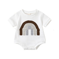 Children's Summer Waffle Arched Romper